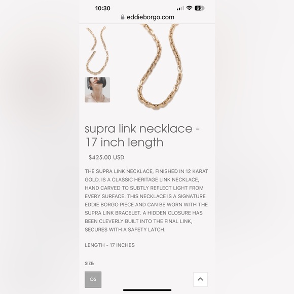 New! Eddie Borgo Supra Link Necklace - Picture 3 of 3